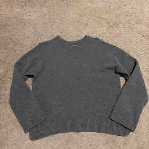 Womens Reformation 100% Wool Gray Ribbed Pullover Sweater Size Medium